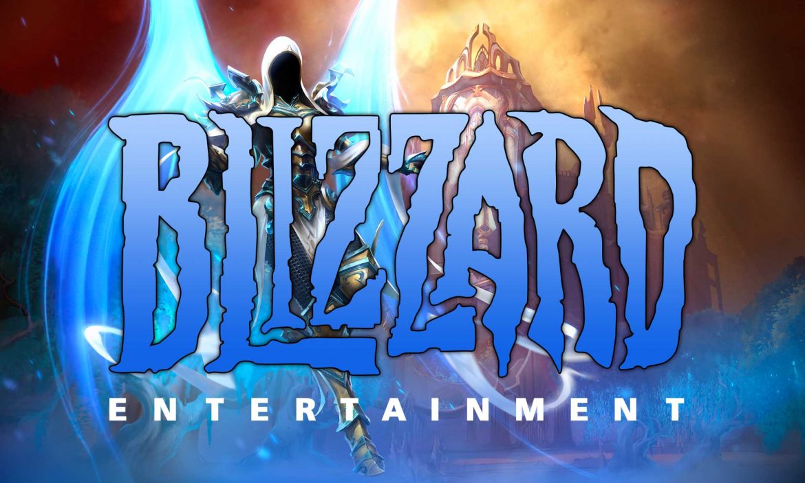 Blizzard Entertainment Logo vor einem Erzengel