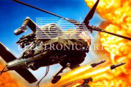 Apache Helikopter feuert Raketen ab