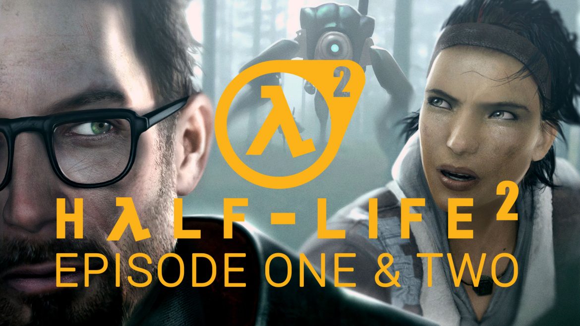 Alyx Vance und Gordon Freeman auf der Flucht vor Combine Jägern