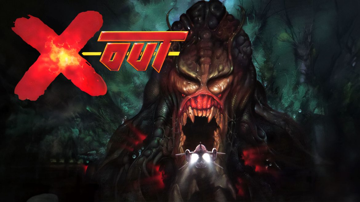 X-Out X-Out Schiff steuert auf das Maul eines Monsters zu